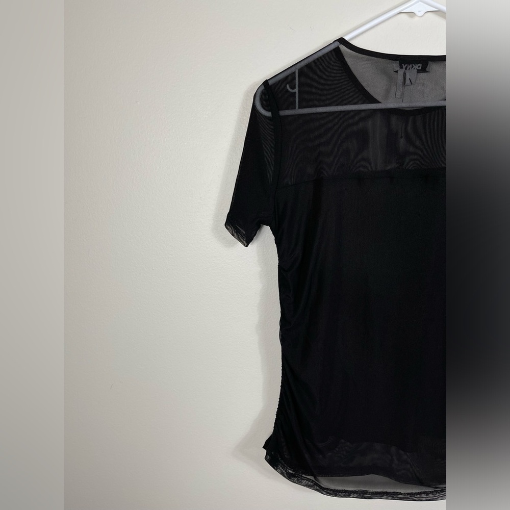 DKNY Black Sheer Women's Soft Top Slim Fit Party Events Size S NWT - Picture 9 of 14